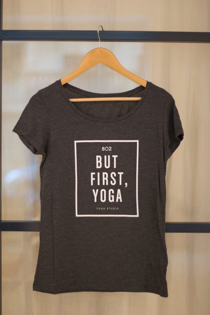 But First Yoga · Dark Grey · Women